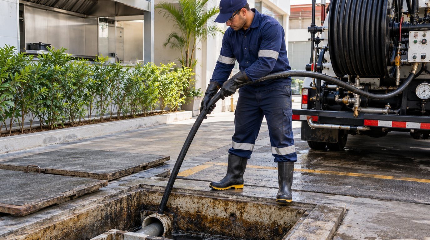 Hidrojateamento de Caixa de Gordura em Governador Valadares‑MG