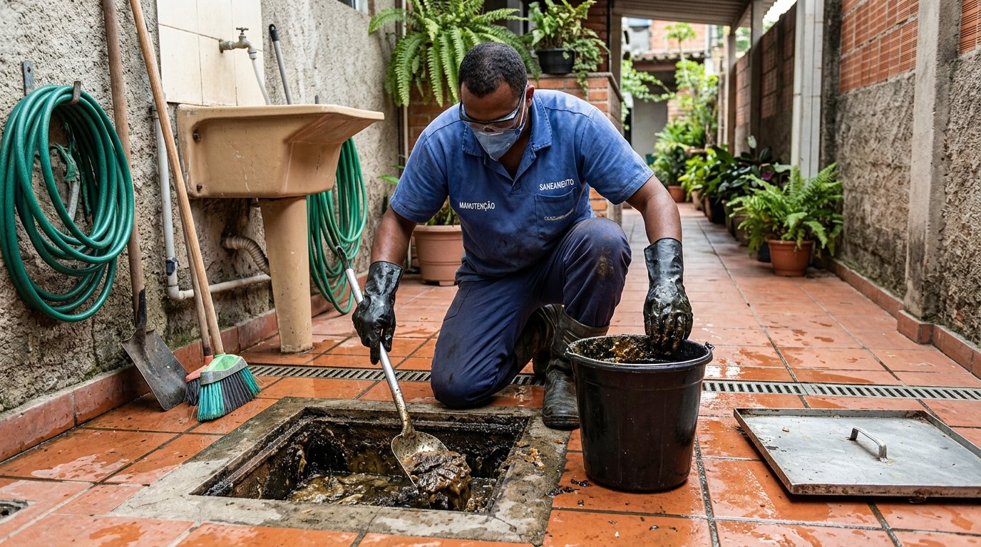 Limpeza de Caixa de Gordura Comercial em Governador Valadares‑MG
