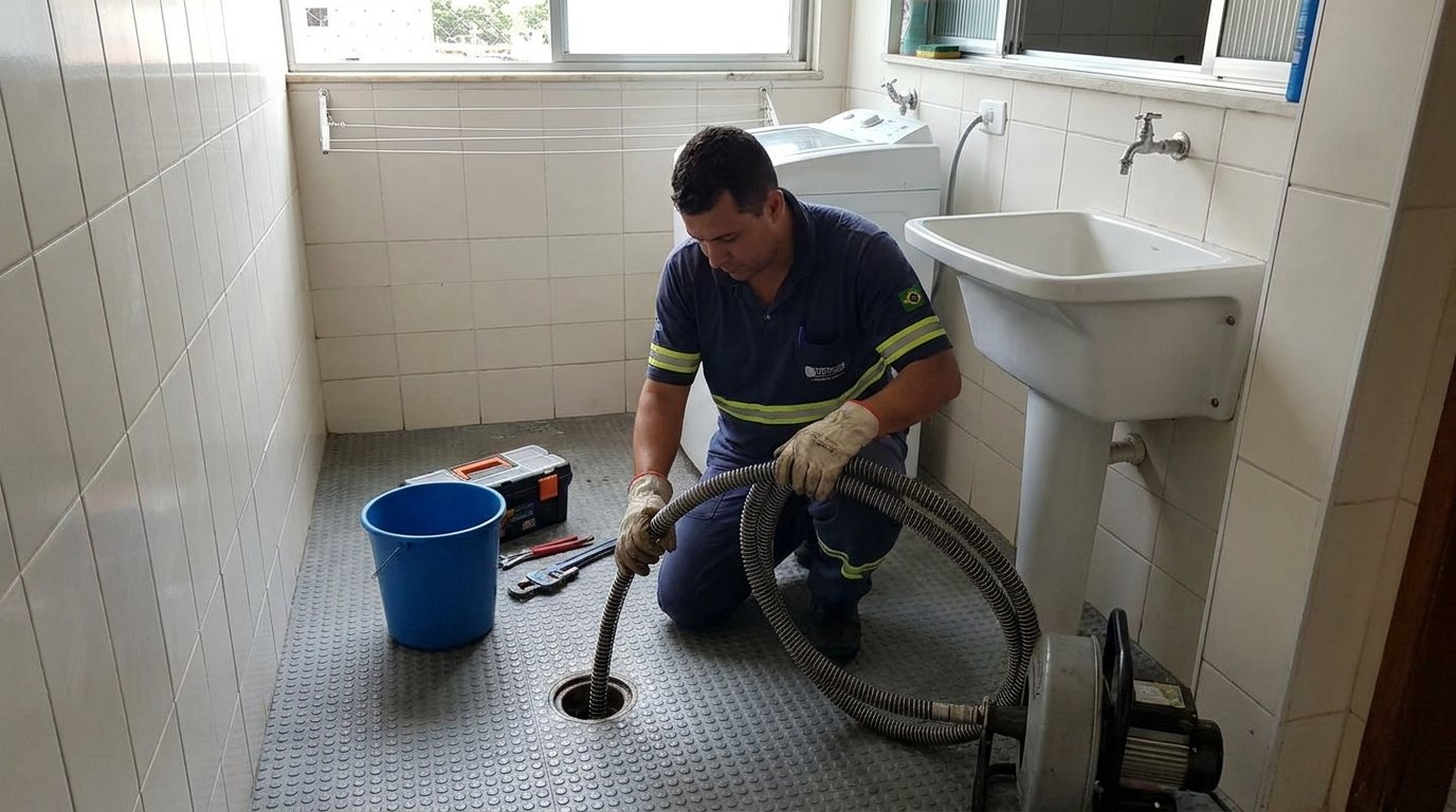Ponto de Esgoto na Lavanderia em Governador Valadares‑MG
